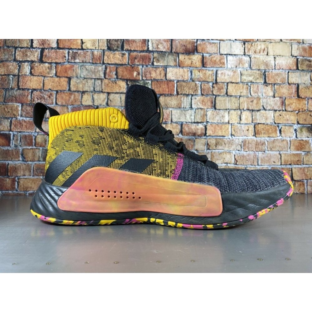 Adidas Dame 5 Core Black Shock Pink Asia Tour Sneakers (EF9367) Men's Size 11.5